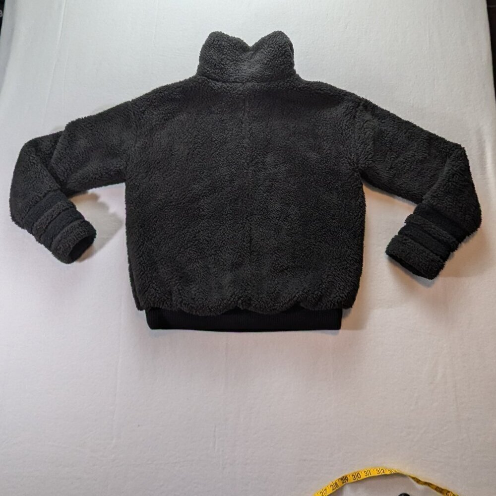 ATHLETA Willow Fleece Sherpa Jacket Women's S Small Black Fuzzy Bomber 599478 - Picture 5 of 16